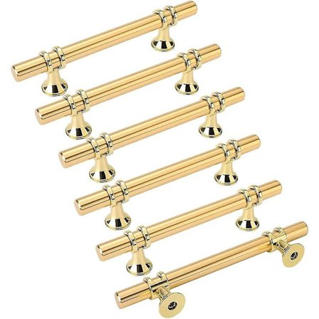 6-delt guld skabshåndtag skabshåndtag køkken hul dist