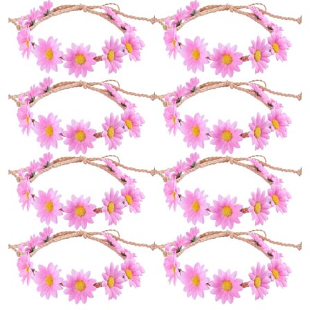 Solroskronans pannband, prästkrageblommans pannband, hippie pannband, justerbart, blommigt bruddiadem