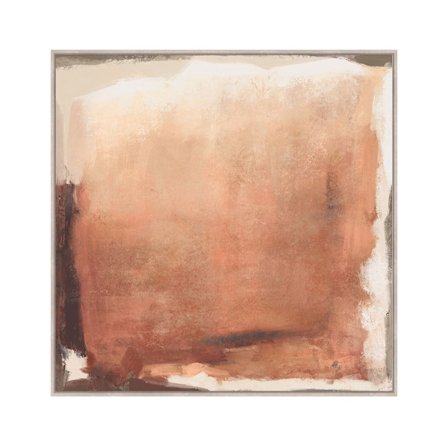 Lærredskunst, Terrakotta Beige, 100x100 cm, Træramme