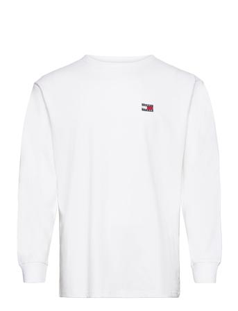 Tjm Clsc Xs Badge L/S Tee T-shirts Long-sleeved Hvit Tommy Jeans*Betinget Tilbud