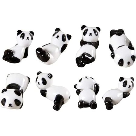 8 kpl Panda Syömäpuikkoteline Keraaminen Mustavalkoinen Säilytys Syömäpuikot Keittiökoriste Pöytäkoriste