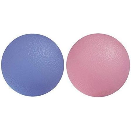 ResultSport Stressballer Håndtrening Terapi Gel Ball Sett med 2 - slagrehabilitering, grepstyrke, håndleddstøtte, stressball (lilla+rosa)