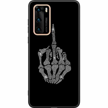 Huawei P40 Svart Skal Fuck You Bling