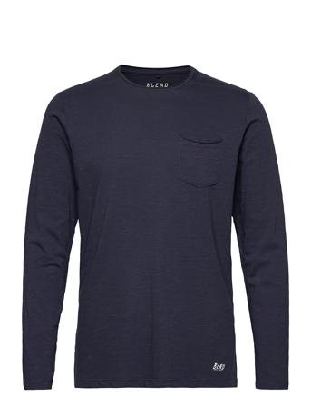 Bhnicolai Tee L.s. T-shirts Long-sleeved Tummansiniset Blend
