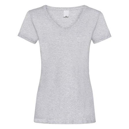 Womens/Ladies Value Fitted V-Neck Short Sleeve Casual T-Shirt X