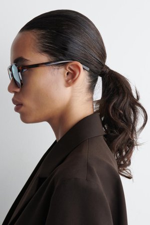 COS Women's Occhiali Da Sole Aviator Oversize in Blu