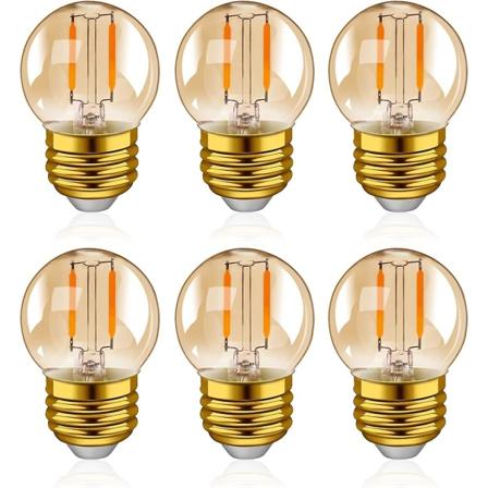 G40 LED Retro Edison Glødetrådslampe Mini Globe 1w (e27, 6 stk) [energiklasse G]([HK])