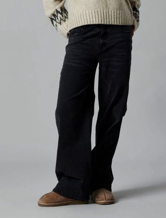 LMTD Nlfbett Dnm Nw R Wide Pant Noos - Grey - 128