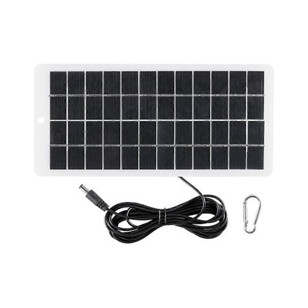 5W 12V Solpanel Polysilikonpaneler Utomhus Solcellsbatteriladdare Portabel Solpanel med DC Po