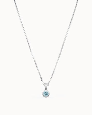 Halsband med månadssten i 18K Vitguld