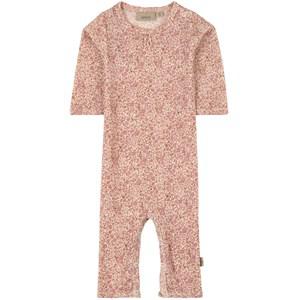 Wheat Ivory Flowers Gatherings Wool One-piece 68 (6 months) - All in ones - 68 (6 months) - Pink - Mädchen