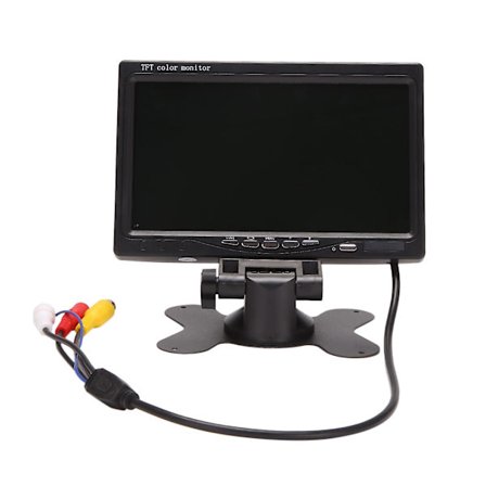 12v-24v 7 Tommer TFT LCD Farve HD-skærm til bil CCTV Bakkamera Bil Ele_ma