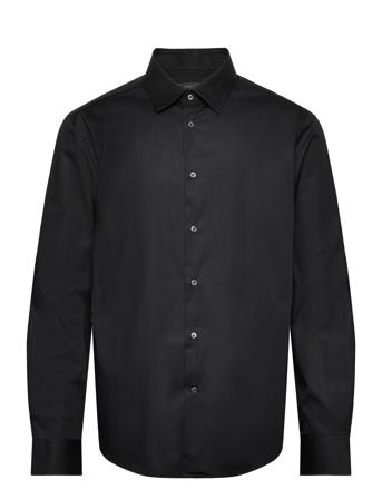 Slim Fit Stretch Cotton Shirt Skjorte Business Svart Mango*Betinget Tilbud