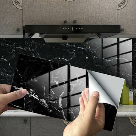 12 stk veggfliser klistremerker PVC vanntette klistremerker for kjøkkenmøbler