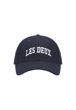 LES DEUX Wool Baseball Cap Kepsar Herr Blå ONESIZE
