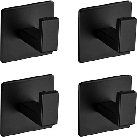 Baderomshåndklekroker Selvklebende firkantkroker