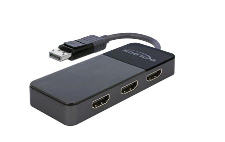 Delock DisplayPort 1.4 Splitter 1 x DisplayPort to 3 x HDMI MST - video/lyd-splitter - 3 porter