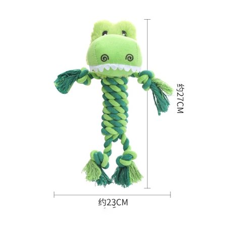 Producent Grossist Miljøvenligt Hundelegetøj Plys Nyt Dyr Kæledyr Med Lange Ben Bomuldsreb til Husdyr Krokodille