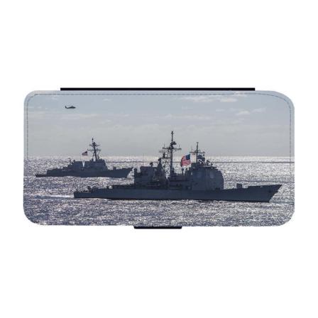 Örlogsfartyg Kryssare Iphone 14 Plånboksfodral Multifärg