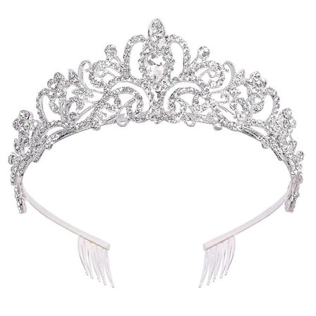 Guld Krystal Tiara Krone Hårbånd Prinsesse Elegant Krone Med Kamme Til Kvinder Piger Bryllup Bal Fødselsdag