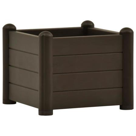 Vidaxl Upphöjd Odlingslåda Pp Mocka 43x43x35 Cm Antracit