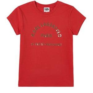 Karl Lagerfeld Red Logo Address T-Shirt - Tops - 6 years - Orange - Mädchen