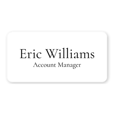 Name badges - Customizable - White/black - signomatic.com.au