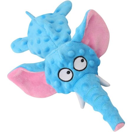 Hundleksak utan stoppning, Plyschdjur, Kvittrande Ljud, Söt Design, Hållbar och Mjuk, Perfekt för Träning och Lek, Ljusblå