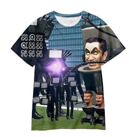 Skibidi Toalett T-shirt Anime Spelkläder Pojkar Flickkläder Mode Harajuku T-shirt Sommar 3d- print Barn T-shirt Streetwear Toppar