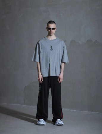 HAN Kjøbenhavn Diamond Oversized Tee - Grey - M