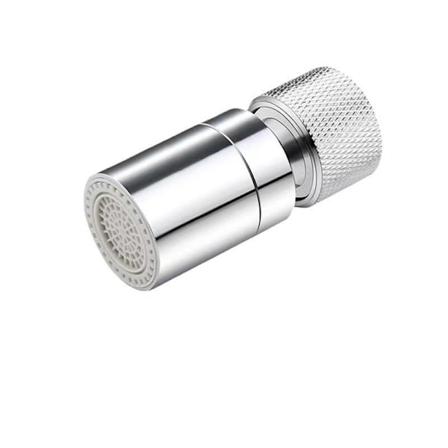 360° Svängbar Kranluftares Brass 2 Lägen Justerbar Kökskranfilter Bubbler med Munstycksadapter för Kök och Badrum