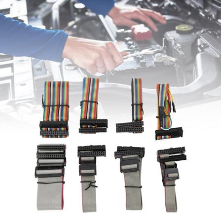 8 st ECU Programmer Chip Tuning Tool Full Cable Set Slitstark Stabil Prestanda för KTAG V7.020 V2.25 Röd PCB