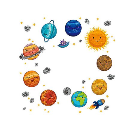 Exquisite Cosmoc Väggklistermärke Plan Väggklistermärken Stjärnhimmel För Hemvägg Klistra