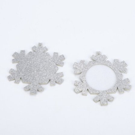 5 stk Julefotoramme billedramme vedhæng HVID