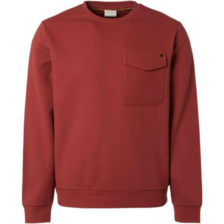 No Excess Trui crewneck double layer jacqu , Rood , Heren , Maat: M
