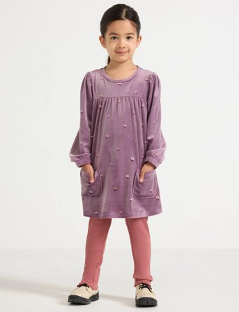Lindex Tunika I Velour - Purple - 104