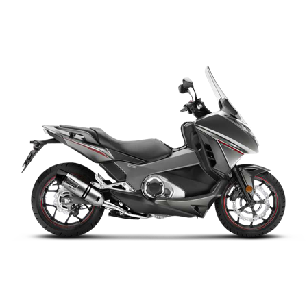 Slip-On Scooter LeoVince LV One EVO Acciaio Inossidabile / Fibra Di Carbonio - Honda NC 750 SA 2017-2017