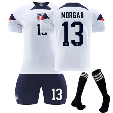 22-23 Qatar World Cup America Home Jersey Fotbollsträningsdräkt MORGAN 13 S