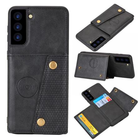 Dubbelt Spänne Pu + Case -fodral För Samsung Galaxy S22 5g
