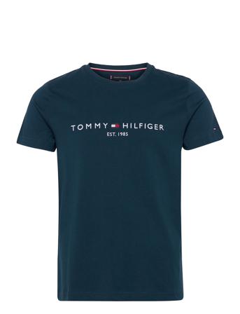 Tommy Logo Tee T-shirts Short-sleeved Sininen Tommy Hilfiger