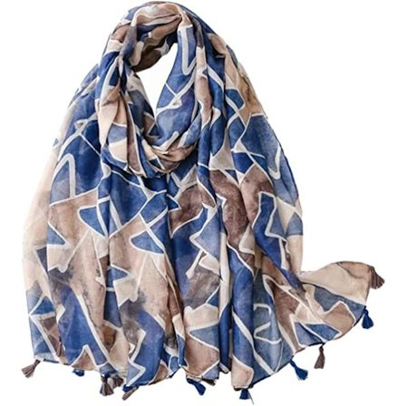 Geometrisk mønster dusk skjerf 180*90cm, elegant skjerf for kvinner, en lett gave tilberedt for henne, reise strandhåndkle