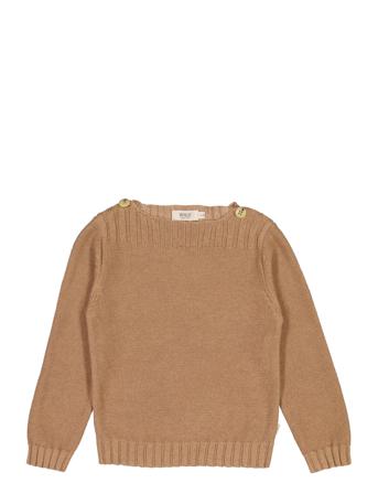 Knit Pullover Mingo Pullover Striktrøje Khaki Green Wheat