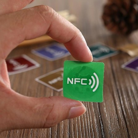 7 st Multifärgade Kvadratiska NFC-Taggar Klistermärken för NFC-Enheter