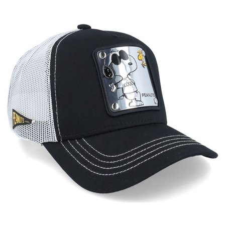 Capslab - Svart trucker Keps - Peanuts Snoopy Black/Grey Trucker @ Hatstore