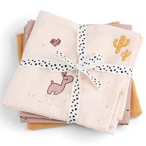 Done by Deer 3-Pack Powder pink GOTS Lalee Wash Cloths One Size - Textile - One size - Pink