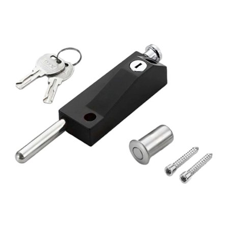 Oven lukko 2 avainta vedenpitävä lattiajousisalpa kotiin kylpyhuoneeseen musta [DB]