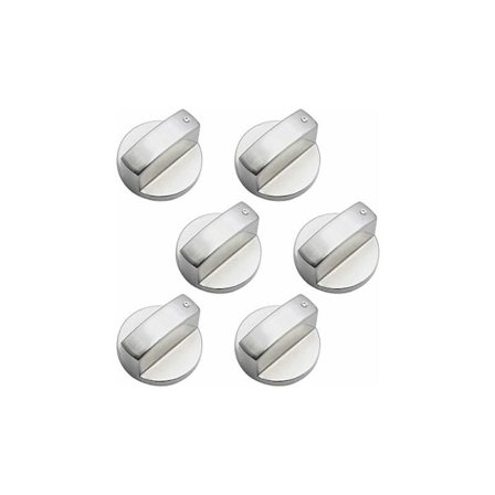 6 Pak 6mm Zink Legering Gaskomfur Knapper Universal Ovn Knapper Køkkenudstyr Kontrol Knapper Køkken Komfur Ovn Kontrol Knapper