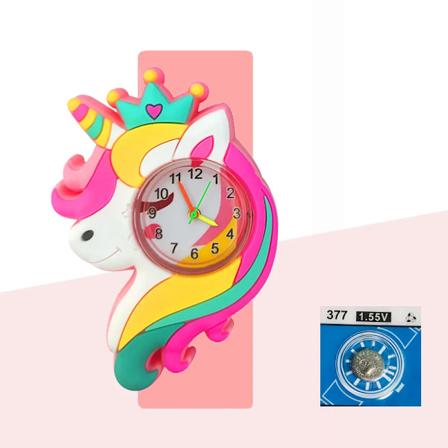 Cartoon Unicorn Klockor Barn Studietid Klockleksaker Baby Födelsedag och Julgåvor Slap Wrist Barnklockor för Pojkar Navy Blue