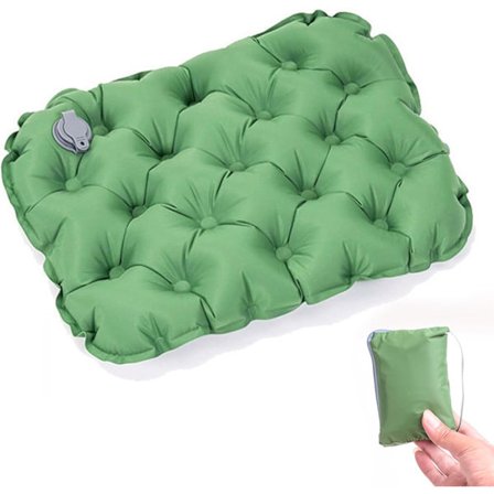 Uppblåsbar sittdyna, 16-tums bärbar lätt vattentät stadion sittdyna, lämplig för flygresor, vandring och kontorsbruk.