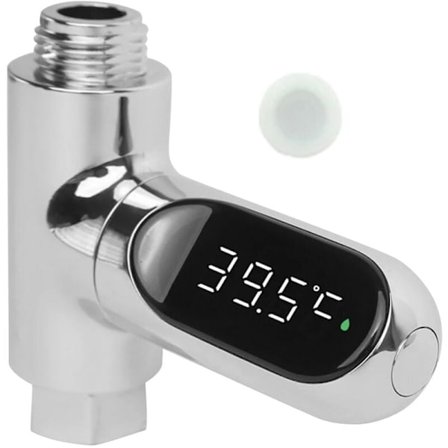LED-display Vatten Dusch Termometer Självgenererande Vatten Temperatur Monitor Energi Smart Meter Termometer